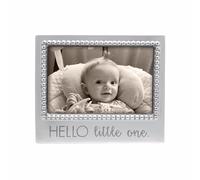 MARIPOSA Hello Little One-Cornice con Perline 4 x 6 cm, Alluminio sabbiato Riciclato, Argento