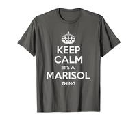Marisol Keep Calm - Idea Regalo Divertente per Compleanno Maglietta, Uomo, Asfalto, XXL