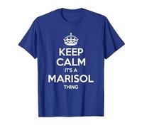 Marisol Keep Calm - Idea Regalo Divertente per Compleanno Maglietta, Uomo, Blu Reale, XL