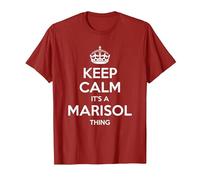 Marisol Keep Calm - Idea Regalo Divertente per Compleanno Maglietta, Uomo, Mirtillo Rosso, XXL