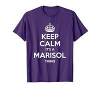 Marisol Keep Calm - Idea Regalo Divertente per Compleanno Maglietta, Uomo, Viola, XXL