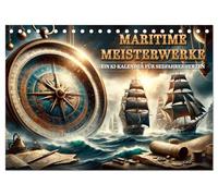 Maritime Meisterwerke: Ein KI-Kalender für Seefahrerherzen (Tischkalender 2026 DIN A5 quer), CALVENDO Monatskalender: Segel setzen in KI-Welten