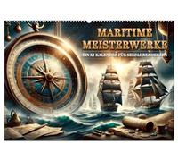 Maritime Meisterwerke: Ein KI-Kalender für Seefahrerherzen (Wandkalender 2026 DIN A2 quer), CALVENDO Monatskalender: Segel setzen in KI-Welten