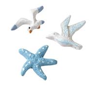 Maritime - Set decorazioni a tema marittimo, Stelle marine, gabbiani 2 cm, confezione da 9 pz