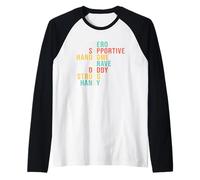 Marito Eroe Supporto Bello Forte Maglia con Maniche Raglan