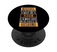 Marito Moglie Coppia sposata Il matrimonio divertente è una relazione PopSockets PopGrip Adesivo