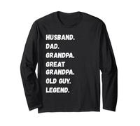 Marito papà Nonno Trattare Nonno Vecchio Guy Leggenda Maglia a Manica