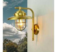 Marittima Lanterna Kavala Robusta Ottone Vetro Inox IP43 Wandleuchte Casa Hof