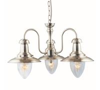 Marittimo Lampada a Sospensione Con Interruttore E27 Argento Antico Soffitto