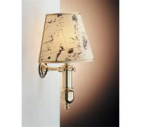 Marittimo Wandleuchte Carta Ottone H:40cm Antico Design Stile Liberty Lampada