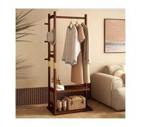 MARIYCH Appendiabiti Appendiabiti con ripiano inferiore, Appendiabiti in legno massello resistente Appendiabiti Organizzatore per armadio per camera da letto, lavanderia, soggiorno