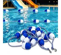 MARIYCH Corda Galleggiante Regolabile per Piscina con Ganci in Acciaio Inox, Robusta Linea divisoria per separare la Zona Bassa da Quella Profonda, 29 Metri (95 Piedi).