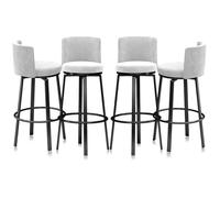 MARIYCH Set di sgabelli da bar girevoli da 1/2/3/4, sedia imbottita ad altezza bancone con schienale, sedie da bar moderne della Sgabelli da isola for bancone della cucina(4 PCS,75cm(29.5in))