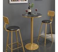 MARIYCH Tavoli alti da bistrot rotondi da 22" con base in metallo, tavolino da caffè per cucina, sala da pranzo, soggiorno, bar, pub (105 cm)