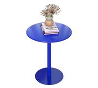 MARIYCH Tavoli da bar blu di metà secolo, tavolo da cocktail rotondo, piccolo tavolo laterale decorativo per area lounge, club, caffè, patio, ufficio (70x70x104 cm)
