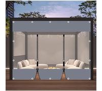 MARIYCH Tende trasparenti, pannelli laterali per gazebo trasparenti con telone in PVC e cerniera, tende da esterno da 0,3 mm, pannelli laterali in telone impermeabile per pergolato, patio, posto aut