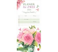 Marjolein Bastin: Planer für zwei 2026: Schöne Naturbilder: der praktische Partnerkalender 2026, illustriert von der bekannten holländischen Künstlerin. Kalender im Format 16 x 34,7 cm