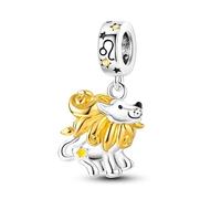 MARJS Ciondolo a forma di leone che si illumina al buio, in argento Sterling 925, compatibile con braccialetti Pandora