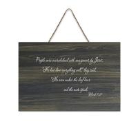 Mark 7:37 People Were Overwhelmed with Amazement By Jesus He Has Done Everything Well They Said H Cartello in legno 6x10 Wall Art Rustico Appeso Placche in legno cartelli per porta d'ingresso