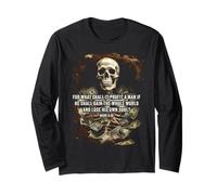 Mark 8:36 What Shall If Profit - Eternity Verse Warning Maglia a Manica