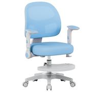 MARK ADLER Junior 5.0 - Sedia scrivania bambini ergonomica - Poltrona bambini girevole con poggiapiedi regolabile - Braccioli regolabili - Per studio e cameretta - Bambini dai 6 anni in su - Blu