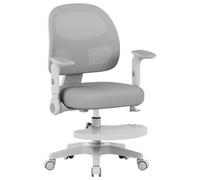 MARK ADLER Junior 5.0 - Sedia scrivania bambini ergonomica - Poltrona bambini girevole con poggiapiedi regolabile - Braccioli regolabili - Per studio e cameretta - Bambini dai 6 anni in su - Grigio