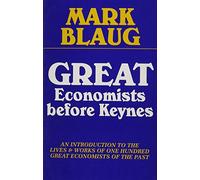 Mark Blaug Great Economists before Keynes (Copertina rigida)