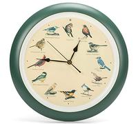Mark Feldstein and Associates - Orologio da parete originale con uccello cantante, 30,5 cm