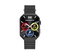 Mark Maddox HS2002-50: smartwatch unisex Smartnow, cassa in metallo argentato, cinturino in silicone nero, touch screen, argento, Casual