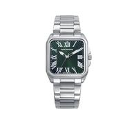 Mark Maddox MM0143-62 - Orologio da donna analogico a tre aghi, cassa e bracciale in acciaio, quadrante verde con numeri romani, cristallo minerale