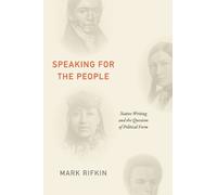 Mark Rifkin Speaking for the People (Copertina rigida)