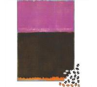 Mark Rothko Puzzle Legno Classici 1000 Pezzi, Rompicapo museo, arte Impegnativi Jigsaw Puzzles dipinto, Giocattolo Decompressivo Intellettuale Educativo 1000 Pcs