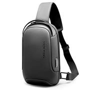 MARK RYDEN Zaino Monospalla Uomo, Borsa a tracolla Impermeabile, di ricarica USB antifurto,Zaino a tracolla per lavoro/Trekking/Ciclismo/Viaggio/Sports(Grigio)