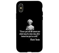 Mark Twain Camicia Mark Twain Famous Procrastination Citazione Custodia per iPhone X/XS