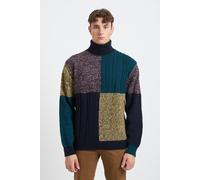 MARK UP Maglia Dolcevita Uomo con Tessuto a Contrasto Blu, Verde, Vinaccio e Mela mk590109 - Multicolore / XXXL