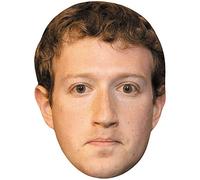 Mark Zuckerberg (Solemn) Maschere di persone famose, facce di cartone