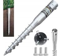 Marke Manicotti a vite, supporto per pali zincati a caldo, per recinzioni, ripar, tettoie (68 x 650 x 1,8 mm)