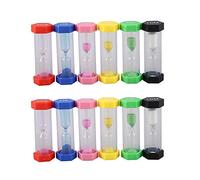 MARKELL 12 pezzi in plastica esagonale clessidra timer colorato clessidra timer sabbia orologio timer 30 sec / 1 min / 2 min / 3 min / 5 min / 10 min