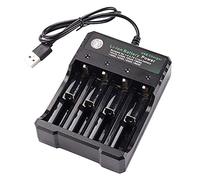 MARKELL 18650 Caricabatterie al Litio 4 Slot 3.7V Supporto di Ricarica USB Intelligente 14500 Caricatore Torcia Elettrica