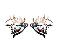 MARKELL Decorazione da parete rustica in metallo, decorazione da caccia, cervo appeso, foto della fauna selvatica per dilettanti, decorazione occidentale, facile da usare