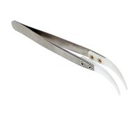 MARKELL Pinzetta per epiler in ceramica con manico in acciaio Pinza per epiler refrattaria curva, resistente all'acido