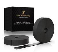 MARKENZEUG Nastro adesivo Premium chiusura a strappo autoadesiva | 8m x 2cm | Extra forte | Concetto migliorato 2023 | Nero