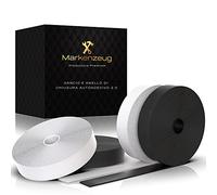 MARKENZEUG Nastro autoadesivo Premium set da 4 | 20m Nastro biadesivo con chiusura | Nastro di montaggio autoadesivo extra forte | Largo 2 cm