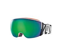 Marker 3D+Otis White w/Green Mirror, Occhiali da Sci. Unisex-Adulti, Specchio al Plasma Verde, Taglia Unica