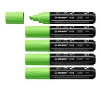 STABILO Marker acrilico FREE Acrylic T800C Punta scalpello 4-10 mm Confezione da 5 Verde chiaro