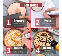 Marker DIY Scorch Pen Marker Double Head Wood Burning Pen Marker Pyrography Marker for DIY Projects Wood Burner Tool New Arrival