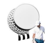 MARKER GOLF BALL - 3x2,5 cm Enlamel in metallo 25mm Marĸer con Hatclip | Equipaggiamento sportivo | Clip del tappo di marcatore di posizione BAPATIVA BAļL per il golfing da esterno usa un regalo durev