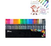 Marker Pen for Highlight, Outline Markers, Double Line Outline Pens, Double Line Quick Dry Outline Markers, Scrapbook Supplies For Drawing and Scribbling (24 color)