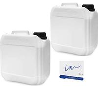 MARKESYSTEM - Tanica in plastica, confezione da 2 x 4 litri + kit etichettato - Impilabile, adatto per uso alimentare. Serbatoio ideale per acqua, prodotti chimici, ecc - Materiale riciclabile HDPE