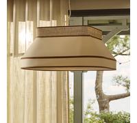 MARKET SET Lampada a sospensione Square, 68 x 68 cm, crema, tessuto, E27 MARKET SET